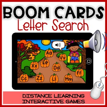 Preview of BOOM CARDS FALL: Games for LETTER IDENTIFICATION | Digital Game