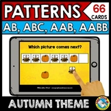 BOOM CARDS FALL PATTERNING 1ST GRADE SEPTEMBER MORNING WOR