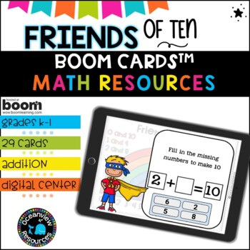 Preview of BOOM CARDS_ Friends of ten
