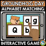 BOOM CARDS GROUNDHOG DAY ACTIVITY ALPHABET LETTER MATCHING