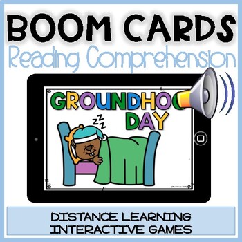 Preview of GROUNDHOG DAY Boom Cards: Reading comprehension activities