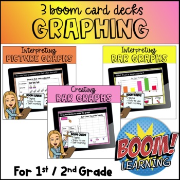 Preview of BOOM CARDS- Graphing *Mini Bundle* (1st/2nd Grade)- Digital Learning