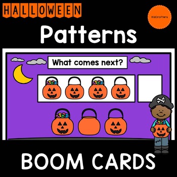 Preview of BOOM CARDS™ Halloween Patterns Distance Learning