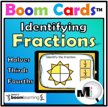 Preview of Fractions Game Boom Cards Distance Learning Free