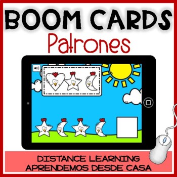 Preview of BOOM CARDS Primavera:Patrones y figuras geométricas- Spring Distance Learning