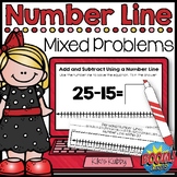 BOOM CARDS Mixed Problems Using a Number Line Deck 6 | Add