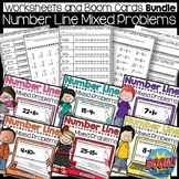 Mixed Problems Using a Number Line Worksheets and Boom Car