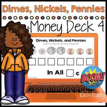 Preview of BOOM CARDS Money Deck 4: Counting on with Dimes, Nickels and Pennies
