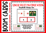 BOOM CARDS - Multiplication  Baseball Fitness Fun & Distan