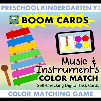 Preview of BOOM CARDS Music Color Matching