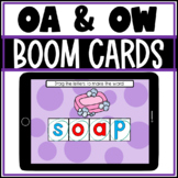 BOOM CARDS OA & OW Words Build a Word Spelling