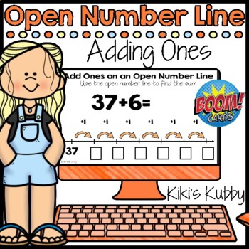 Preview of BOOM CARDS Open Number Line: Adding Ones