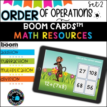 Preview of BOOM CARDS-Order of Operations Set 2