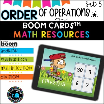 Preview of BOOM CARDS-Order of Operations Set 5