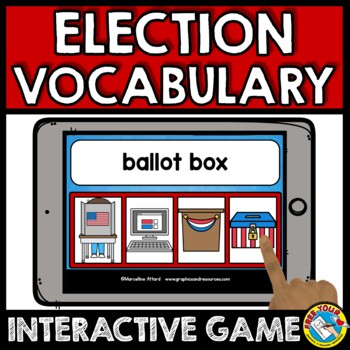 Preview of BOOM CARDS PRESIDENTIAL ELECTION ACTIVITY VOCABULARY GAME 2020 DIGITAL NOVEMBER