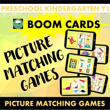 Preview of BOOM CARDS Picture Matching HUGE BUNDLE of 3 & 6 Option Games!!