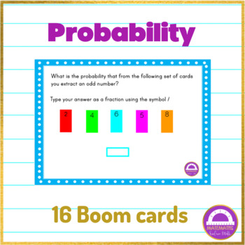 Preview of BOOM CARDS Probability Activity
