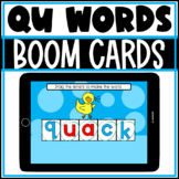 BOOM CARDS QU Words Build a Word Spelling