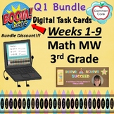BOOM CARDS - Quarter 1 BUNDLE - 3rd Grade Spiral Review Ma