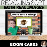 BOOM CARDS Recycling Sort  | Earth Day Activities | Reduce