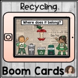 BOOM CARDS Recycling Sort | Earth Day Distance Learning 