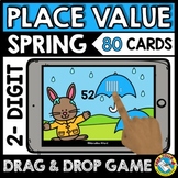 BOOM CARDS SPRING MATH 1ST GRADE PLACE VALUE GAME TENS AND