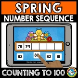 BOOM CARDS SPRING MATH ORDER NUMBERS TO 100 ACTIVITY JUNE 