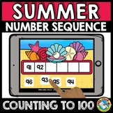 BOOM CARDS SUMMER MATH ORDER NUMBERS TO 100 ACTIVITY END O