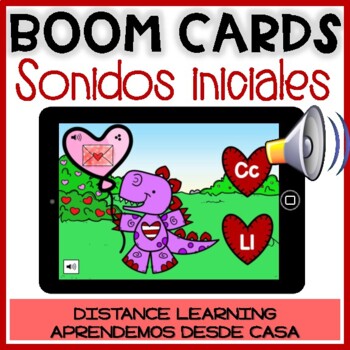 Preview of BOOM CARDS San Valentín: Sonidos iniciales | Valentine's Sounds in Spanish