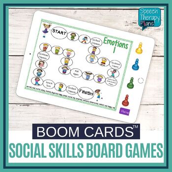 Boom Cards Social Skills Board Games | Speech Therapy | Distance Learning