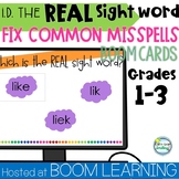 BOOM  CARDS Spelling Frequently Misspelled Sight Words Grades 1-3