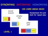 BOOM CARDS - Synonyms, Antonyms, Homonyms, LEVEL 1