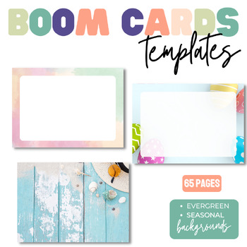 Preview of BOOM CARDS Templates and Backgrounds SET 2