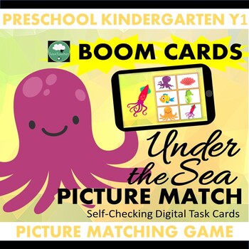 Preview of BOOM CARDS Under The Sea Picture Matching