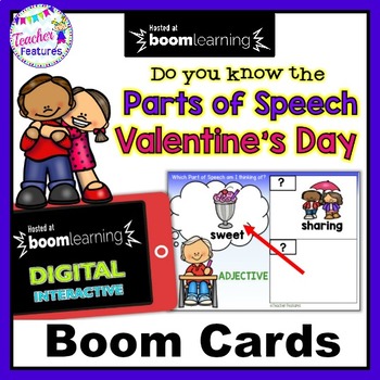Preview of VALENTINE'S DAY BOOM CARDS Parts of Speech