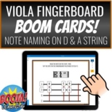 BOOM CARDS | Viola Fingerboard A and D strings | Self Chec