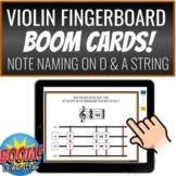 BOOM CARDS | Violin Fingerboard A and D Strings | Self Che