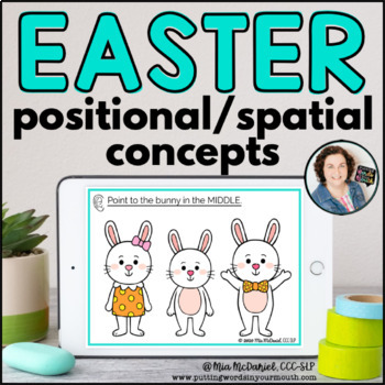 Preview of Positional / Spatial Basic Concepts for Easter | BOOM CARDS™