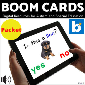 Preview of BOOM™ Cards for Little Autism Learners Speech Therapy Digital Resource Sped