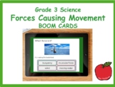 BOOM CARDS to Review Forces Causing Movement Science Unit