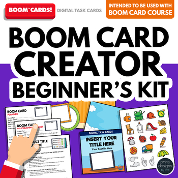 Preview of BOOM Card Backgrounds, Clip Art, Template Beginner Starter Kit