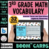 BOOM Cards | 3rd Grade Math Vocabulary | NSO and AR