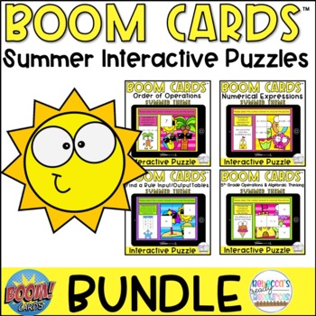 BOOM Cards™ 5th Grade Summer End of the Year Math Interactive Puzzles ...