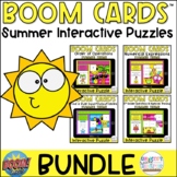 BOOM Cards™ 5th Grade Summer Math Interactive Puzzles Bundle