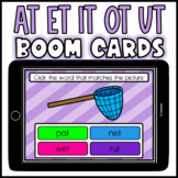 BOOM Cards AT ET IT OT and UT Word Family Picture Match