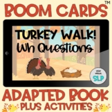 BOOM Cards™️ Adapted Book WH Questions Thanksgiving Turkey