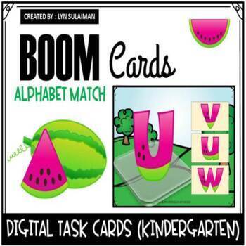 Preview of BOOM Cards™ Alphabet Matching (Upper Case & Lower Case) | Distance Learning