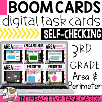 Preview of BOOM Cards Area and Perimeter Bundle 