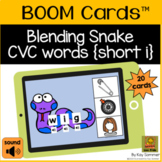 CVC Words with Blending Snake {short i} BOOM Cards