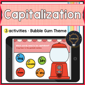 Preview of BOOM Cards • Capitalization • Fix the Sentences • Distance Learning